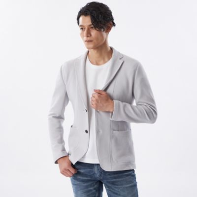 EPOCA UOMO (Men)/エポカ ウォモ【Safari Lounge別注】ポリエステルライトニットジャケット(M1N30670__) グレー04G コート・ジャケット【三越伊勢丹/公式】