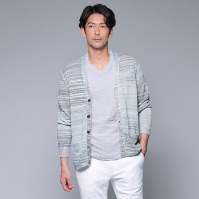 ＜三越伊勢丹/公式＞【SALE】EPOCA UOMO (Men)/エポカ ウォモ【PRIMA COLLECTION】シルクグラデーションカーディガン 23Gアオ トップス【三越伊勢丹/公式】