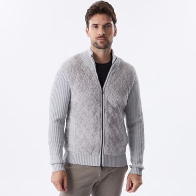 ＜EPOCA UOMO (Men)＞モールダイヤＺＩＰニットアウター（Ｍ１Ｎ３６４６３＿＿）