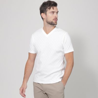 ＜EPOCA UOMO (Men)＞ジオメトリックリンクスＶネックカットソー（Ｍ１Ｐ０１３４６＿＿）