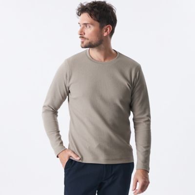 【SALE】EPOCA UOMO (Men)/エポカ ウォモ バイヤスグリッドロングT(M1P04531__) ベージュ トップス【三越伊勢丹/公式】