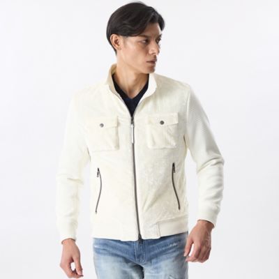 EPOCA UOMO メンズ ジャケット 白 ホワイト 迷彩 カモフラ EPOCA UOMO メンズ ジャケット 白 ホワイト 迷彩 カモフラ