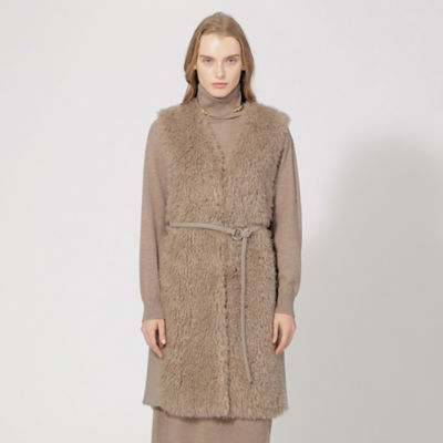 エポカLa magliaエコファーコンビジレ エポカ EPOCA La maglia】エコファーコンビ ニットジレ