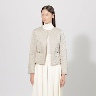 EPOCA ニットカーディガンウール×ニット切替ノーカラーニットZARA