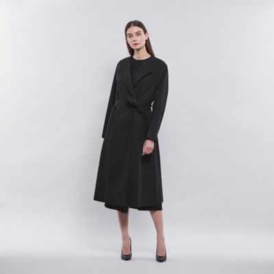 ハイツイストコットンラチネ　ノーカラーラペルコート（Ｍ５Ａ１２５２１＿＿）