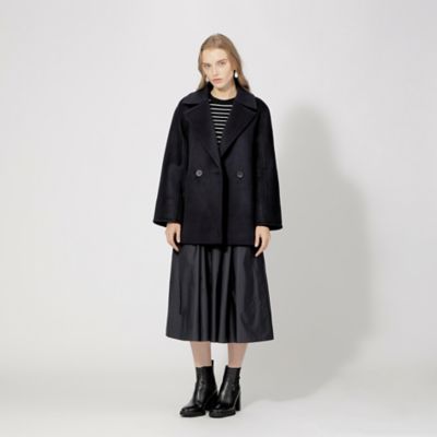 STRATA エストラータ エアリー ループ ミドルコート ショートコート リーラ エアリーウールショートコート（M5B04252＿＿