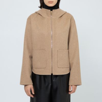 ウールリバーシブルフーディー ショートコート（M5B15660＿＿