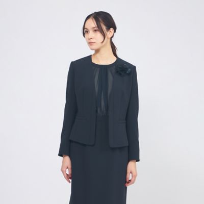 コンパクトダブルクロス ノーカラージャケット（M5E01711＿＿