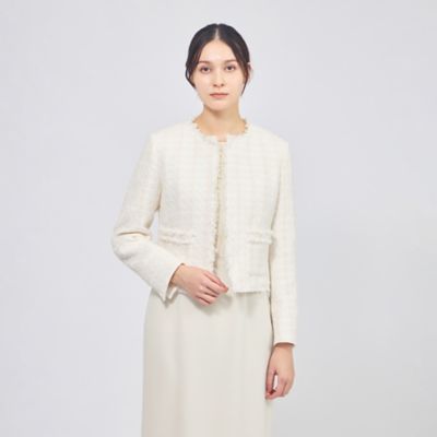 ＜EPOCA (Women)＞コットンファンシーツィード　ノーカラージャケット（Ｍ５Ｅ０２７１２＿＿）