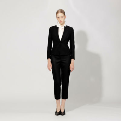 新品タグ付★エポカ　ノーカラージャケット 24 TWENTY FOUR 黒42 24 TWENTY FOUR Noble】 ノーカラージャケット(ジャケット