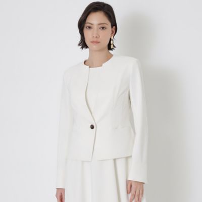 ＜EPOCA (Women)＞＊Ｐｒｅｃｉｏｕｓ　２０２３年５月号掲載＊クリーンストレッチ　ノーカラージャケット（Ｍ５Ｅ０６１２７＿＿）