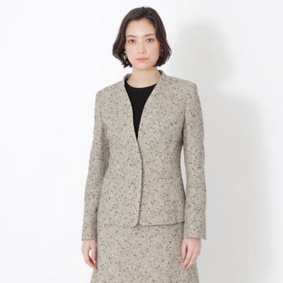 ＜EPOCA (Women)＞コットンミックスペーパーツイード　ノーカラージャケット（Ｍ５Ｅ０７１３０＿＿）