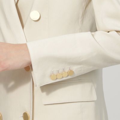リネンレーヨンストレッチ ダブルブレストジャケット