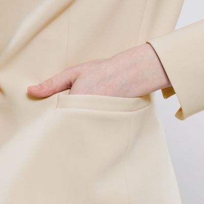コンパクトダブルクロス　ノーカラージャケット（Ｍ５Ｅ１１５０７＿＿）