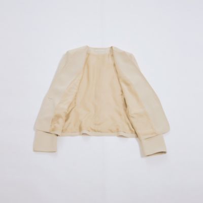 コンパクトダブルクロス　ノーカラージャケット（Ｍ５Ｅ１１５０７＿＿）