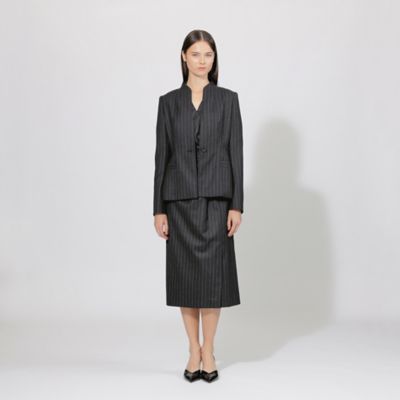 【ＥＰＯＣＡ　ＤＩ　ＢＡＳＥ】　コンパクトウールフラノ　スタンドカラージャケット　《ＷＥＢ＆一部店舗限定》（Ｍ５Ｅ１７４５９＿＿）