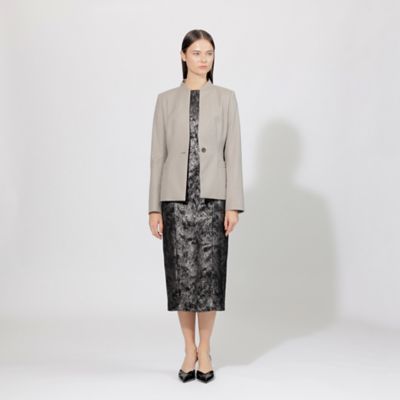 【ＥＰＯＣＡ　ＤＩ　ＢＡＳＥ】　コンパクトウールフラノ　スタンドカラージャケット　《ＷＥＢ＆一部店舗限定》（Ｍ５Ｅ１７４５９＿＿）