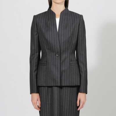【ＥＰＯＣＡ　ＤＩ　ＢＡＳＥ】　コンパクトウールフラノ　スタンドカラージャケット　《ＷＥＢ＆一部店舗限定》（Ｍ５Ｅ１７４５９＿＿）