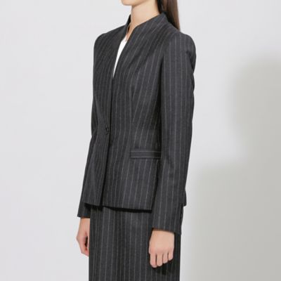 【ＥＰＯＣＡ　ＤＩ　ＢＡＳＥ】　コンパクトウールフラノ　スタンドカラージャケット　《ＷＥＢ＆一部店舗限定》（Ｍ５Ｅ１７４５９＿＿）