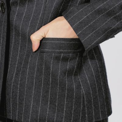 【ＥＰＯＣＡ　ＤＩ　ＢＡＳＥ】　コンパクトウールフラノ　スタンドカラージャケット　《ＷＥＢ＆一部店舗限定》（Ｍ５Ｅ１７４５９＿＿）