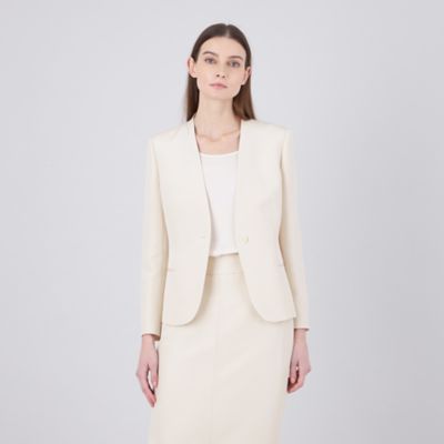 ＜EPOCA (Women)＞【ＥＰＯＣＡ　ＤＩ　ＢＡＳＥ】　ウールシルクダブルクロス　ノーカラージャケット　《ＷＥＢ＆一部店舗限定》（Ｍ５Ｅ２０５４０＿＿）