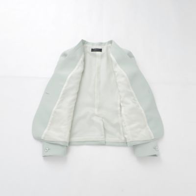 【ＥＰＯＣＡ　ＤＩ　ＢＡＳＥ】　ウールシルクダブルクロス　ノーカラージャケット　《ＷＥＢ＆一部店舗限定》（Ｍ５Ｅ２０５４０＿＿）