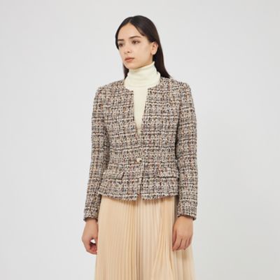 ＜EPOCA (Women)＞ファンシーツィード　ノーカラージャケット（Ｍ５Ｅ４０６２０＿＿）