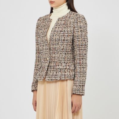 ファンシーツィード ノーカラージャケット（M5E40620＿＿