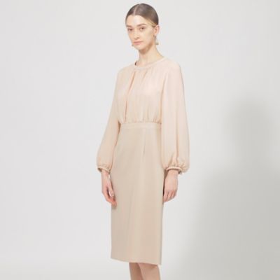 EPOCA (Women)/エポカ コンパクトダブルクロス　シフォンコンビドレス（Ｍ５Ｊ０２３００＿＿）