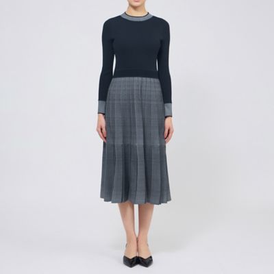 EPOCA エポカ ニットワンピース 【38】 プリーツライクジャカード ニットワンピース（M5J03718＿＿