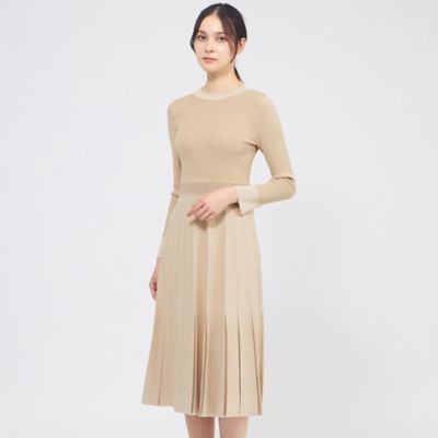 EPOCA エポカ ニットワンピース 【38】 プリーツライクジャカード ニットワンピース（M5J03718＿＿