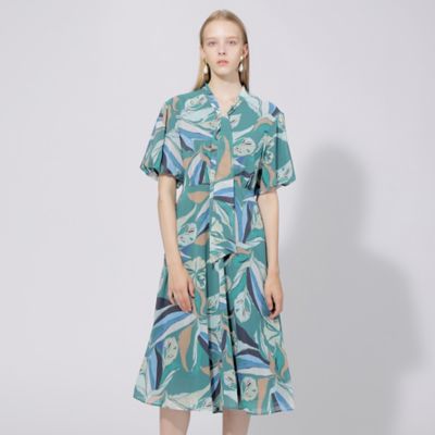 ＜EPOCA (Women)＞ハンドドローイングプリント　リボンタイドレス（Ｍ５Ｊ０６２１２＿＿）