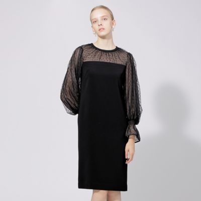 ＜EPOCA (Women)＞ドットチュールコンビドレス（Ｍ５Ｊ１０２２２＿＿）