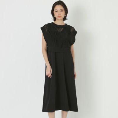 ＜EPOCA (Women)＞【Ｌａ　ｍａｇｌｉａ　ｅｓｔａｔｅ】メッシュレイヤード　ニットドレス（Ｍ５Ｊ１１１６２＿＿）