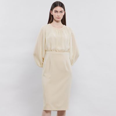 EPOCA (Women)/エポカ コンパクトダブルクロス シフォンコンビドレス(M5J12507__)