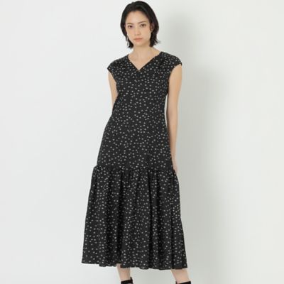 ＜EPOCA (Women)＞ドットジャカード　ギャザーフレアドレス（Ｍ５Ｊ１３１６５＿＿）
