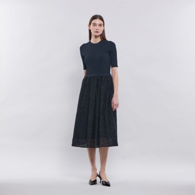 【Ｌａ　ｍａｇｌｉａ】　ジャカードコンビニットドレス（Ｍ５Ｊ１５５１６＿＿）