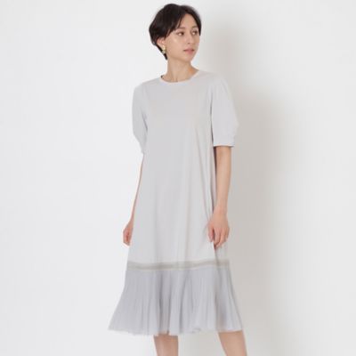 ＜EPOCA (Women)＞【ＥＰＯＣＡ　Ｍａｒｉｎｏ】ハイゲージジャージー　プリーツコンビドレス（Ｍ５Ｊ１７１７６＿＿）