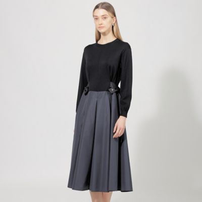 ＜EPOCA (Women)＞タフタコンビ　ベルトニットドレス（Ｍ５Ｊ１８３６０＿＿）