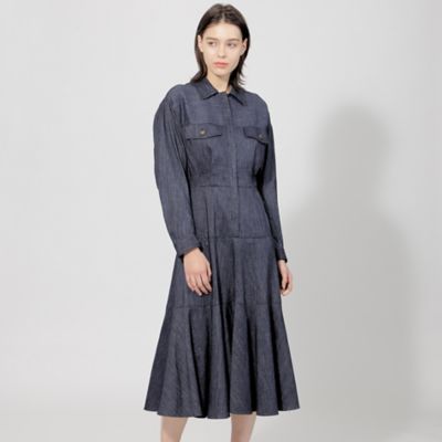 ＜EPOCA (Women)＞リネンレーヨンストレッチ　シャツカラードレス（Ｍ５Ｊ２０３２５＿＿）