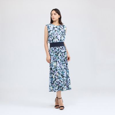 【華やかな装いに】ETRO コットン＆シルク ノースリーブ ドレス フィオーレジャージー ノースリーブドレス