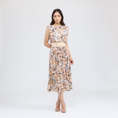【華やかな装いに】ETRO コットン＆シルク ノースリーブ ドレス フィオーレジャージー ノースリーブドレス