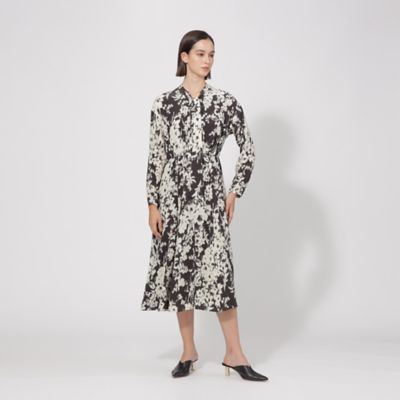 【ＥＰＯＣＡ　ＤＩ　ＢＡＳＥ】シルクフラワープリント　フレアドレス《ＷＥＢ＆一部店舗限定》（Ｍ５Ｊ３６２０２＿＿）