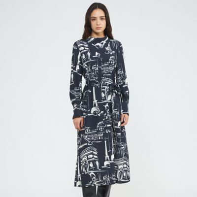 ＜EPOCA (Women)＞ランドスケーププリント　サックワンピース（Ｍ５Ｊ４８６６５＿＿）