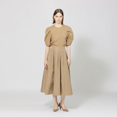 コットンタイプライター パフスリーブブラウス