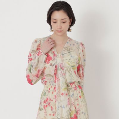＜EPOCA (Women)＞マルチフィオーレプリント　ボウブラウス（Ｍ５Ｍ０４１１７＿＿）