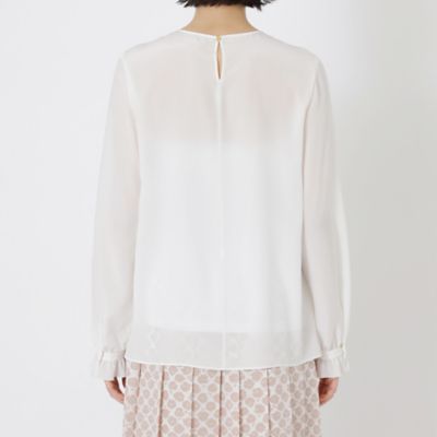 シルクラッフルデザイン　ブラウス（Ｍ５Ｍ０８１３１＿＿）