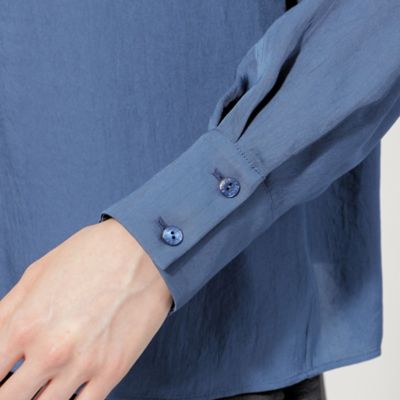 【ＥＰＯＣＡ　ＤＩ　ＢＡＳＥ】　ブライトツイル　スタンドカラーブラウス　《ＷＥＢ＆一部店舗限定》（Ｍ５Ｍ０９４２２＿＿）