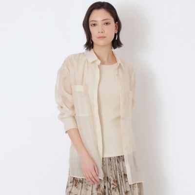 ＜EPOCA (Women)＞ナイロンシルク　シアーシャツ（Ｍ５Ｍ１０１３５＿＿）