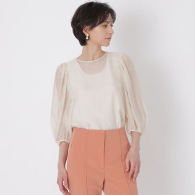 ＜EPOCA (Women)＞ナイロンシルク　シアーブラウス（Ｍ５Ｍ１１１３５＿＿）
